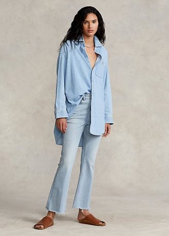 AZURE Dámské džíny Ralph Lauren Sharona Crop Flare
