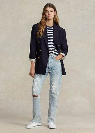 AZURE Dámské džíny Ralph Lauren The Straight Leg Cropped Jeans
