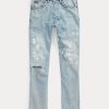 AZURE Dámské džíny Ralph Lauren The Straight Leg Cropped Jeans