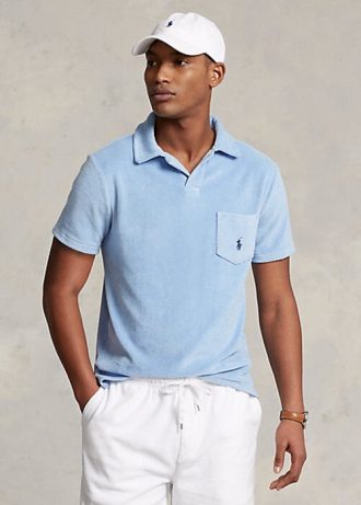 AZURE Pánské Froté polokošile Slim Fit Ralph Lauren Custom