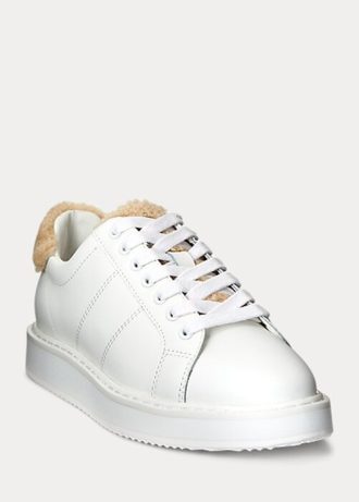 Bílé dámské akční kožené tenisky Ralph Lauren Angeline IV