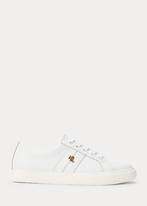 Bílé dámské akční kožené tenisky Ralph Lauren Janson II Bílé dámské akční kožené tenisky Ralph Lauren Janson II