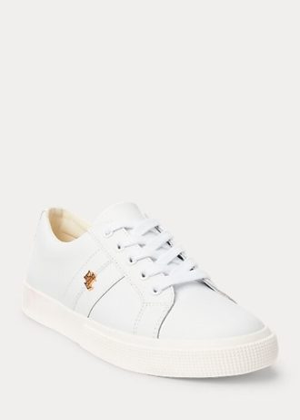 Bílé dámské akční kožené tenisky Ralph Lauren Janson II