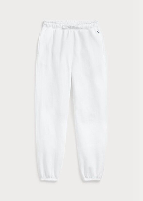 Bílé dámské atletické kalhoty Ralph Lauren Fleece Bílé dámské atletické kalhoty Ralph Lauren Fleece