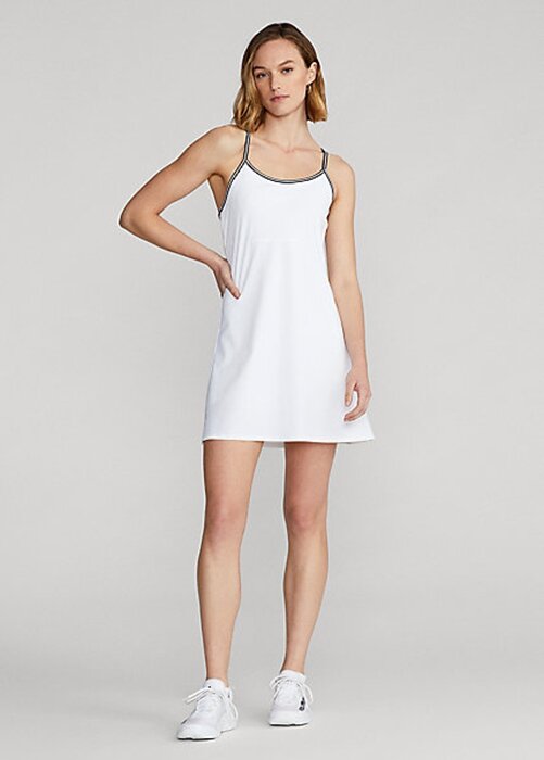 Bílé dámské šaty Ralph Lauren Racerback Bílé dámské šaty Ralph Lauren Racerback