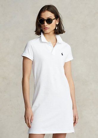 Bílé dámské bavlněné šaty Ralph Lauren ze síťoviny