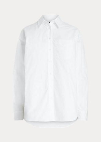 Bílé dámské bavlněné košile Ralph Lauren