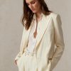 Bílé dámské blejzry Ralph Lauren Safford Wool Gabardine