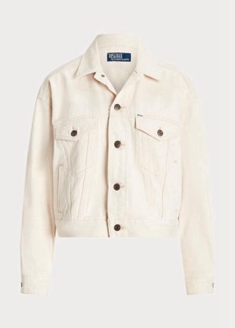 Bílé dámské bundy Ralph Lauren The New Denim Project Trucker Jackets