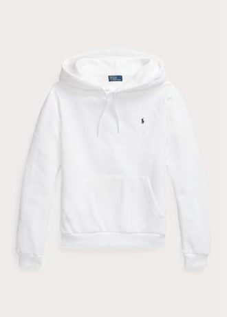 Bílá dámská fleecová mikina Ralph Lauren Shrunken Fit Bílá dámská fleecová mikina Ralph Lauren Shrunken Fit