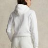 Bílá dámská fleecová mikina Ralph Lauren Shrunken Fit