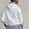 Bílá dámská fleecová mikina s kapucí Ralph Lauren