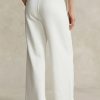 Bílé dámské fleecové tepláky Ralph Lauren Cutoff-Hem
