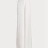 Bílé dámské široké kalhoty Ralph Lauren Elaine Silk Shantung Bílé dámské široké kalhoty Ralph Lauren Elaine Silk Shantung