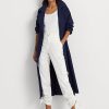 Bílé dámské kalhoty Ralph Lauren Shantung Cargo