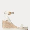 Bílá dámská kožená espadrilka Ralph Lauren Hilarie Bílá dámská kožená espadrilka Ralph Lauren Hilarie