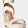 Bílá dámská kožená espadrilka Ralph Lauren Hilarie Bílá dámská kožená espadrilka Ralph Lauren Hilarie