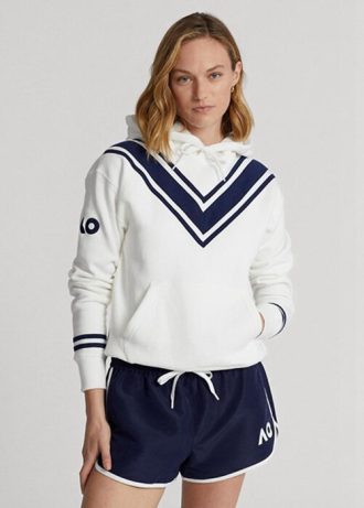 Bílá dámská kriketová fleecová mikina Ralph Lauren Australian Open Bílá dámská kriketová fleecová mikina Ralph Lauren Australian Open