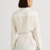 Bílé dámské lněné košile Ralph Lauren s páskem Bílé dámské lněné košile Ralph Lauren s páskem