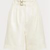 Bílé dámské šortky Ralph Lauren Francine Mulberry Silk