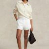 Bílé dámské šortky Ralph Lauren vrstvené Ripstop-jersey se stahovací šňůrkou