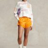 Bílá dámská oversize fleecová mikina s logem Ralph Lauren Logo Graphic
