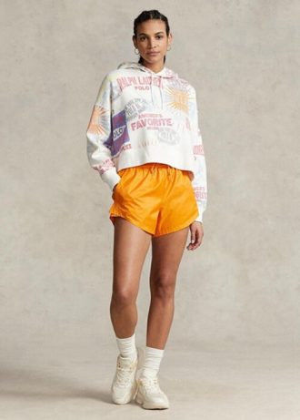 Bílá dámská oversize fleecová mikina s logem Ralph Lauren Logo Graphic Bílá dámská oversize fleecová mikina s logem Ralph Lauren Logo Graphic