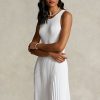 Bílé dámské plisované šaty Ralph Lauren Kolekce Spelman Bílé dámské plisované šaty Ralph Lauren Kolekce Spelman