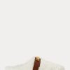 Bílé dámské ploché boty Ralph Lauren Polo ID Shearling