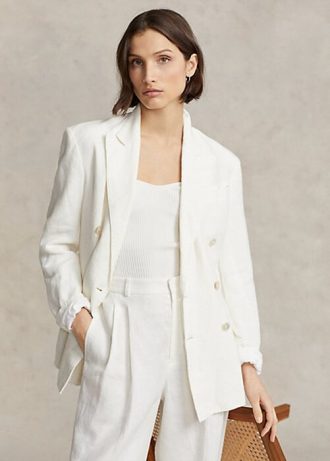 Bílé dámské plátěné blejzry Ralph Lauren