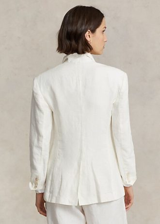 Bílé dámské plátěné blejzry Ralph Lauren