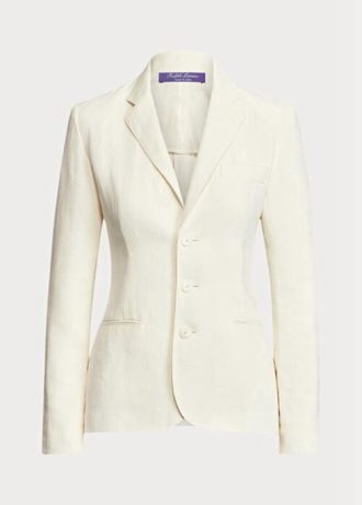 Bílé dámské plátěné sako Ralph Lauren Skye