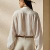 Bílé dámské plátěné voálové košile Ralph Lauren Roslin Bílé dámské plátěné voálové košile Ralph Lauren Roslin