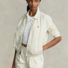 Bílá dámská plátěná větrovka Ralph Lauren Bílá dámská plátěná větrovka Ralph Lauren
