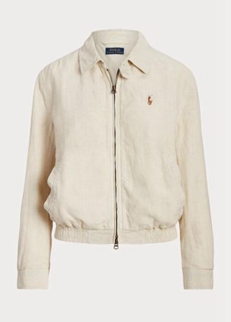 Bílá dámská plátěná větrovka Ralph Lauren