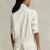 Bílá dámská plátěná větrovka Ralph Lauren Bílá dámská plátěná větrovka Ralph Lauren