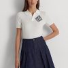 Bílé dámské polokošile Ralph Lauren Jersey Jersey