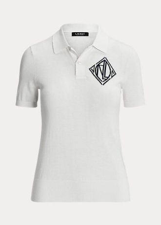 Bílé dámské polokošile Ralph Lauren Jersey Jersey