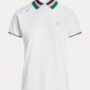 Bílé dámské polokošile Ralph Lauren Tailored Fit Quatter-Zip