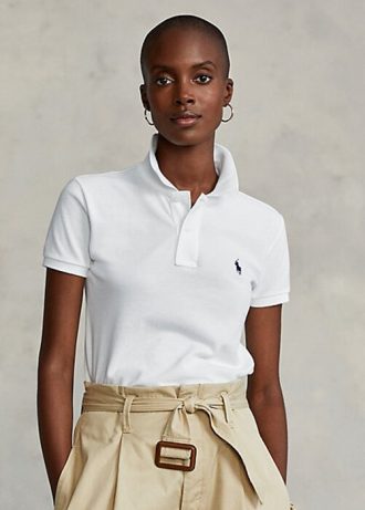 Bílé dámské polokošile ze síťoviny Ralph Lauren Classic Fit