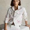 Bílé dámské Ralph Lauren Pink PonyRůžové bundy Pony Denim Trucker