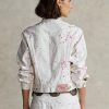 Bílé dámské Ralph Lauren Pink PonyRůžové bundy Pony Denim Trucker