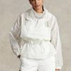 Bílá dámská sbalitelná průsvitná větrovka Ralph Lauren Bílá dámská sbalitelná průsvitná větrovka Ralph Lauren