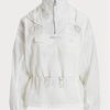 Bílá dámská sbalitelná průsvitná větrovka Ralph Lauren Bílá dámská sbalitelná průsvitná větrovka Ralph Lauren