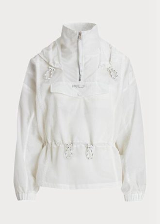 Bílá dámská sbalitelná průsvitná větrovka Ralph Lauren