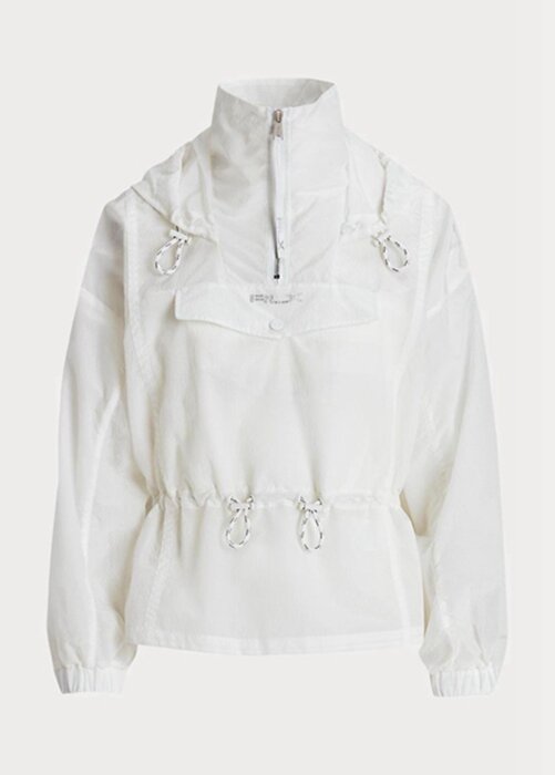 Bílá dámská sbalitelná průsvitná větrovka Ralph Lauren Bílá dámská sbalitelná průsvitná větrovka Ralph Lauren