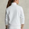 Bílé dámské sportovní fleecové mikiny Ralph Lauren Polo Bílé dámské sportovní fleecové mikiny Ralph Lauren Polo