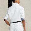 Bílé dámské sportovní fleecové mikiny Ralph Lauren Polo Bílé dámské sportovní fleecové mikiny Ralph Lauren Polo