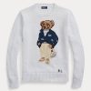 Bílé dámské svetry Ralph Lauren Polo Bear ze směsi bavlny Bílé dámské svetry Ralph Lauren Polo Bear ze směsi bavlny