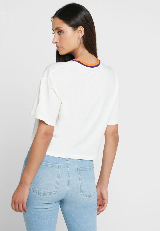 Bílá dámská trička Ralph Lauren Crew s výstřihem